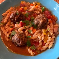 Meatball soup A picture of Meatball soup.
