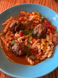 A picture of Meatball soup.