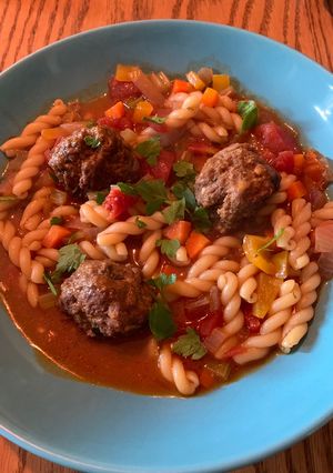 A picture of Meatball soup.
