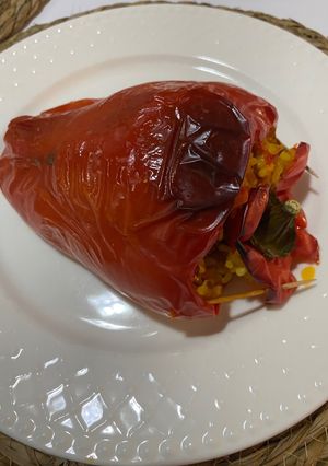 A picture of Stuffed Peppers with Rice.