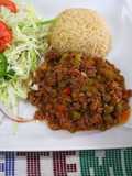 Picadillo de carne molida con verduras