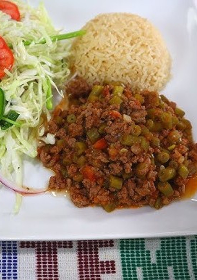 Una foto de Picadillo de carne molida con verduras