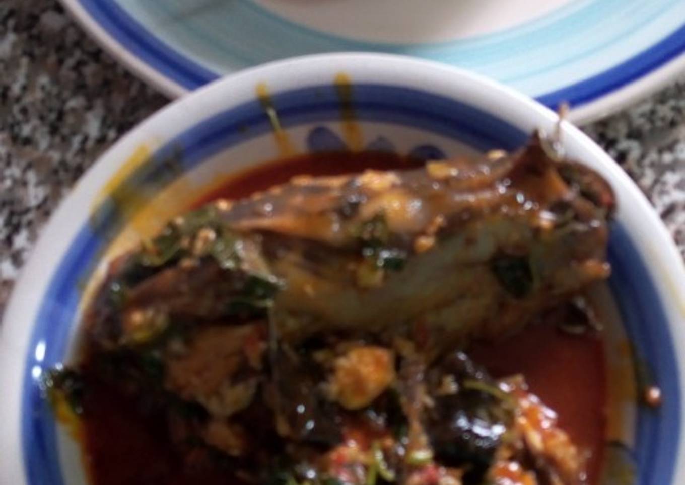 Pounded Yam and fresh fish soup