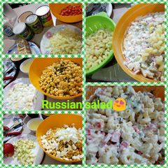 Russian salad A picture of Russian salad.