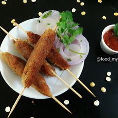 A picture of Soya Sattu Seekh Kebab.