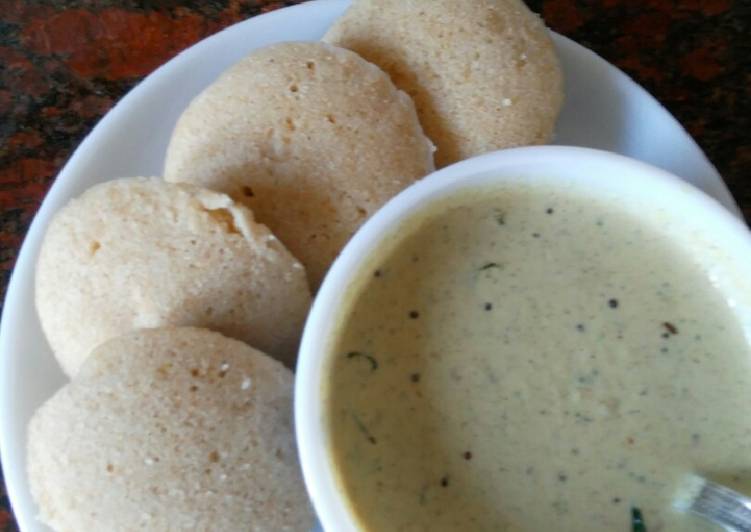 Step-by-Step Guide to Prepare Any-night-of-the-week Oats Idli with chana peanut chutney