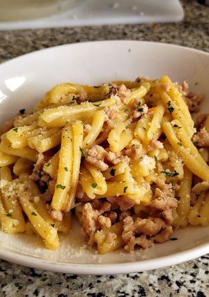 Una foto de Casarecce con Ragú Blanco