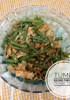Foto resep Tumis Kacang Panjang Tempe Teri