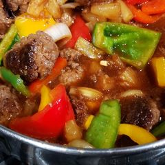 A picture of Sweet and Sour Meatballs (ridiculously easy).