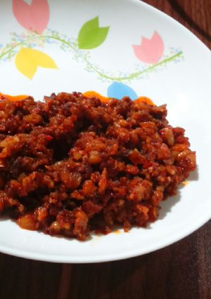 عکسی از دستور خوراک گوشت چرخکرده مخصوص شام