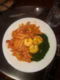 Penne, crevettes et épinards 🍤🍲