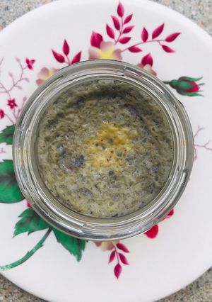 Hình của món Ăn dặm ăn nhẹ: bánh flan việt quất.
