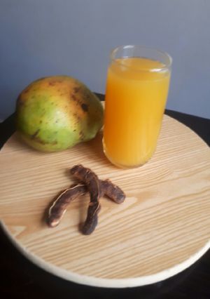 A picture of Mango juice with tamarind.
