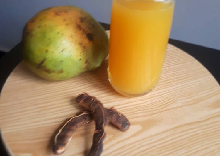 Steps to Prepare Homemade Mango juice with tamarind