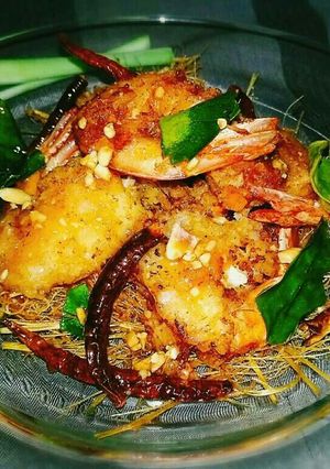 รูปของ กุ้งตะไคร้กรอบซอสมะขาม