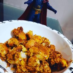 A picture of Colocasia(arbi)dry sabzi.