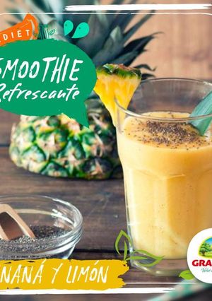 Una foto de #Smoothie de ananá🍍 y limón