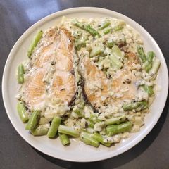 Creamy Salmon with Asparagus A picture of Creamy Salmon with Asparagus.