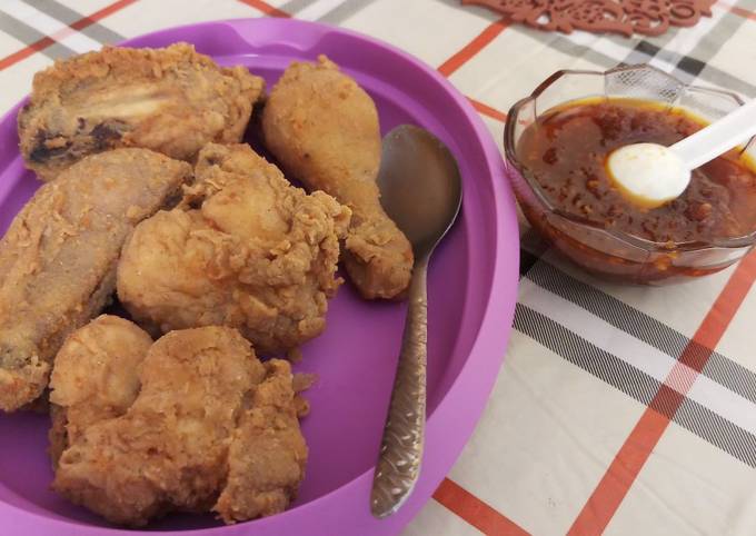 Ayam KFC geprek homemade