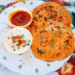 A picture of Healthy nutrious tasty Sattu Chilla.