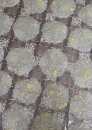 A picture of Sabudana papads.