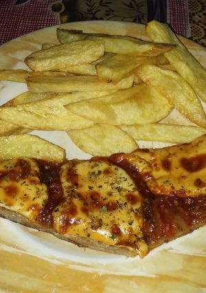 Una foto de Matambre de cerdo a la pizza
