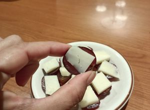 Una foto de Uvas con queso