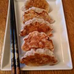 A picture of Yaki Gyoza (Fried Dumpling) #newcookschallenge.