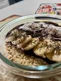 Porridge con hummus al cacao 🍌🥥