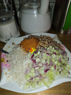 A picture of Native Rice and beans.