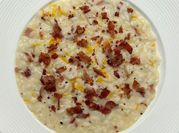 Una foto di risotto speck
