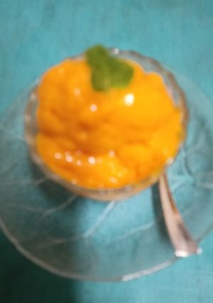 A picture of Sorbetto al Mango 🥭🥭Lemon (No Cook Recipe In A Giffy).