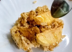 Una foto de Tarta de manzana y copos de avena saludable