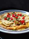 Omlet z humusem
