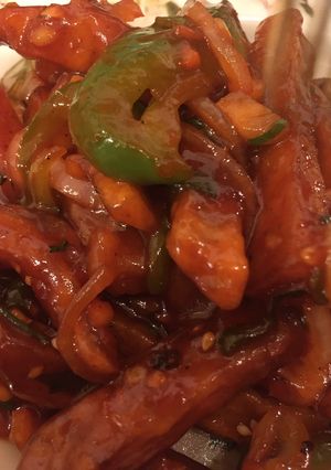 A picture of Honey chilli potato.