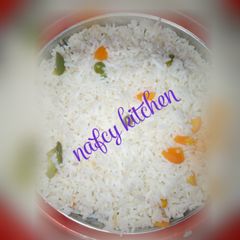 A picture of Rice with vegetables r.