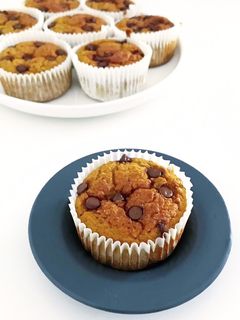 Une photo de Muffins potiron noisettes choco