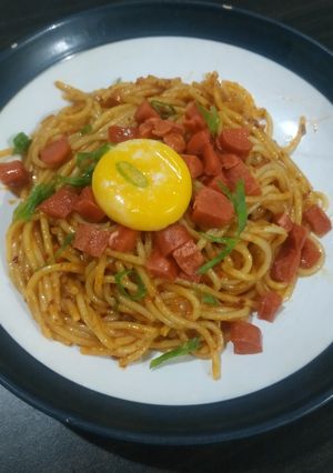 Foto resep Samyang kw (pakai mie spaghetti)