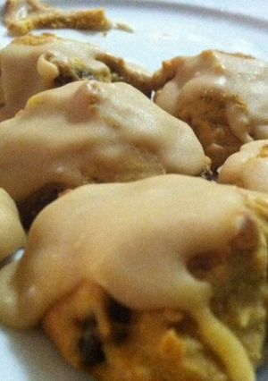 A picture of Caramel Frosted Pumpkin Cookies.