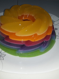 عکسی از دستور ژله رنگین کمان