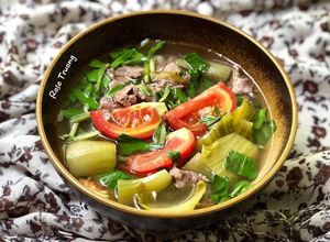 Hình của món Canh Cải Chua Nấu Thịt Bò.
