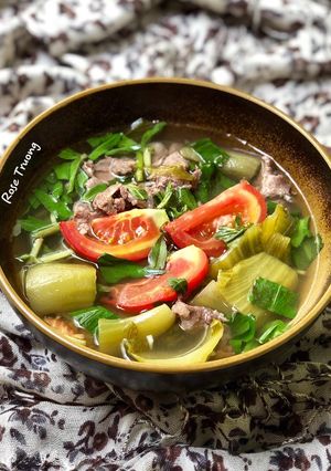 Hình của món Canh Cải Chua Nấu Thịt Bò.