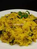 Arroz con picadillo de cerdo y espinacas