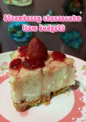 Foto resep Strawberry cheesecake (low budget)