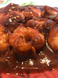 Una foto de Gambas en salsa de ostras