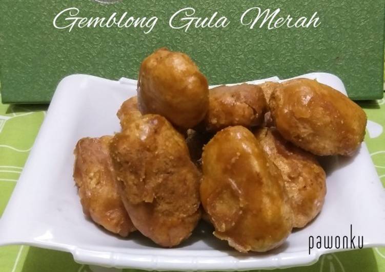 resep cara mengolah 384.Gemblong Gula Merah