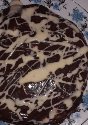 Una foto de Torta fría con pudín de chocolate