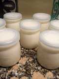Yogur firme y cremoso de vainilla en yogurtera. Yogur base 200 grs