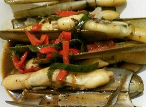 Foto resep Kerang Bambu Saos Lada Hitam