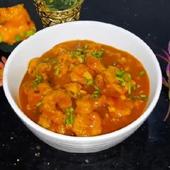 A picture of Prawns manchurian.
